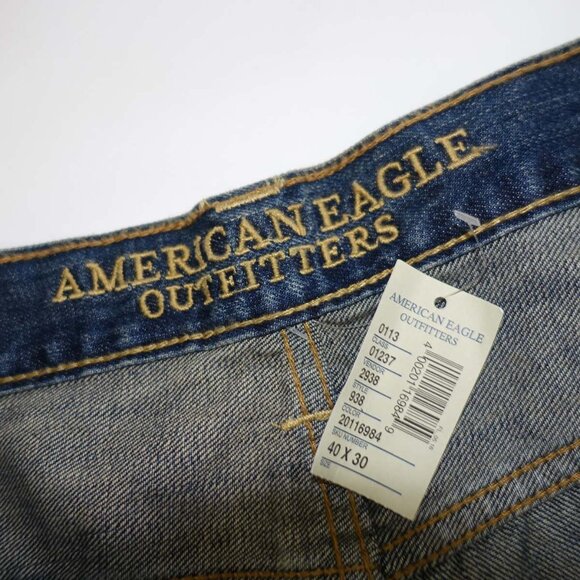 American Eagle Men's Boot Cut Jeans Size 40 x 30 NWT Blue 100% Cotton AE Denim - Picture 4 of 9